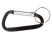 Брелок-карабин из переработанного алюминия Alumina, черный