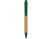 Ручка шариковая Borneo из бамбука, зеленый, черные чернила