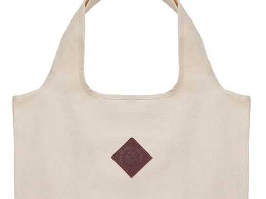 Сумка Revest из переработанного хлопка, натуральный с патчем с нанесением логотипа с нанесением логотипа