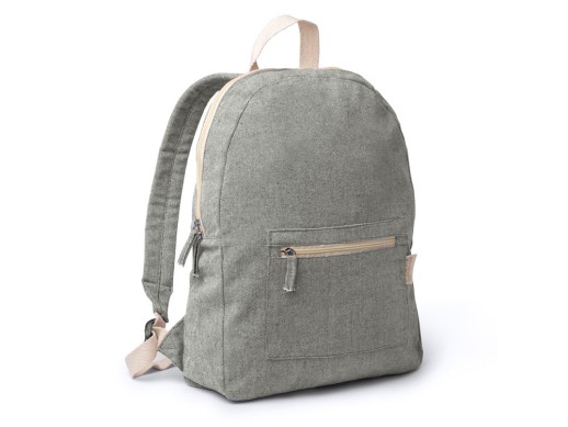 Рюкзак FIRENZA из переработанного хлопка, серый с нанесением логотипа с нанесением логотипа