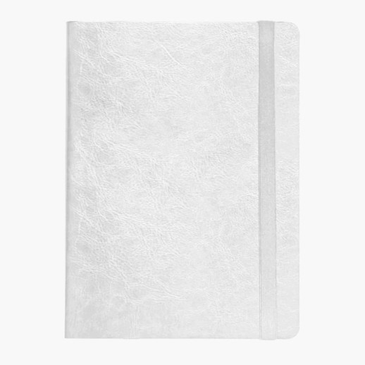 Ежедневник недатированный Boomer, А5, белый, кремовый блок в линейку, без обреза 24702/01