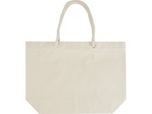 Florida пляжная эко-сумка из переработанного материала, сертифицированного по стандарту GRS, плотностью 270 г/м² 18L - Натуральный / Натуральный