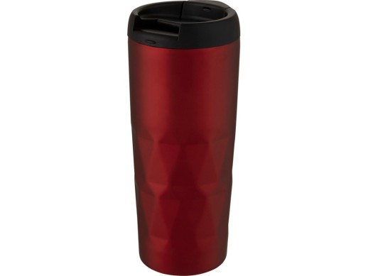 Prism медная кружка объемом 450 мл с вакуумной изоляцией, красный с нанесением логотипа с нанесением логотипа