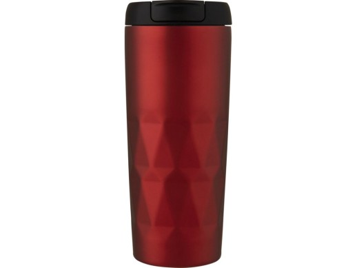 Prism медная кружка объемом 450 мл с вакуумной изоляцией, красный с нанесением логотипа с нанесением логотипа