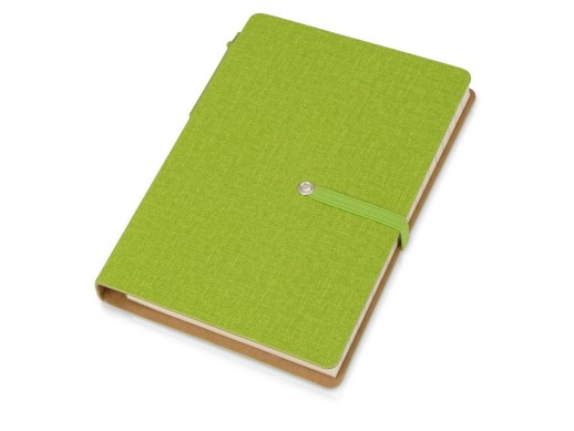 Блокнот А6 Write and stick с ручкой и набором стикеров, зеленое яблоко