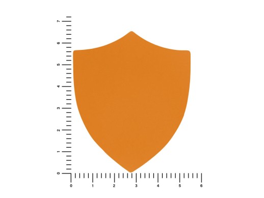 ПАТЧ ЩИТ soft-touch (оранжевый ) 6,6 х 5,5 см
