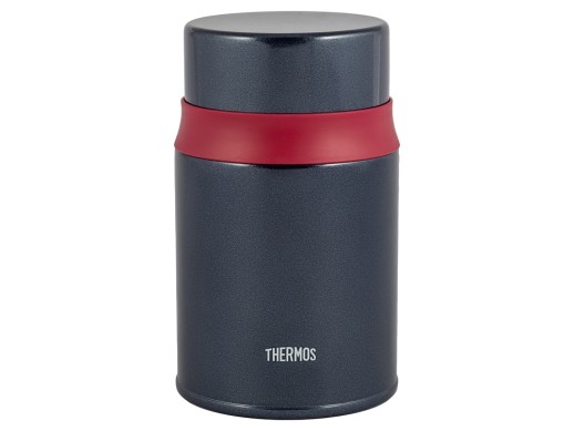 Термос из нерж.стали в комплекте с ложкой тм THERMOS TCLD-520S, синий с нанесением логотипа с нанесением логотипа