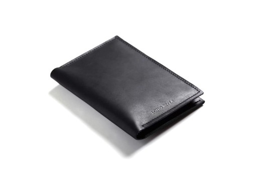 Обложка для паспорта Руга, черный с нанесением логотипа с нанесением логотипа