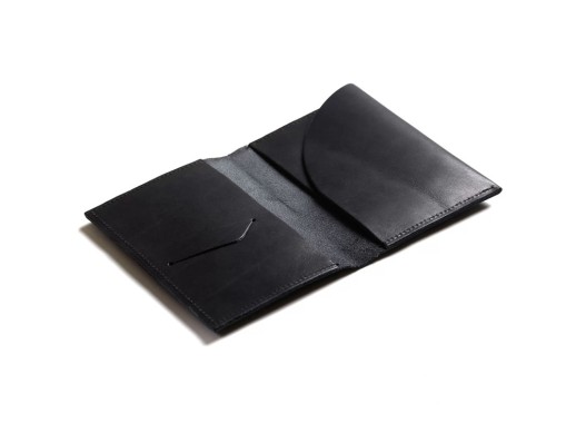 Обложка для паспорта Руга, черный с нанесением логотипа с нанесением логотипа