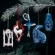 Елочные игрушки: Балерина, Огненная коза, Белый медведь, Белая береза, Русская матрешка