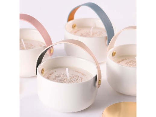 Свеча Valerie Concept с крышкой CNDL 5 PINK, белый/розовый (Р)