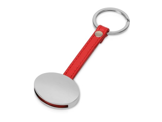 Брелок Авалон, красный/серебристый с нанесением логотипа с нанесением логотипа