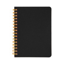 Блокнот на двойной пружине HELIX MINI, 105 х 150 мм, черный с оранжевым, блок в клетку , 33902/06