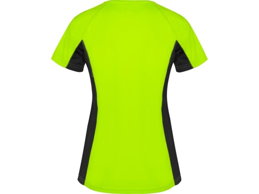 Футболка Shanghai женская, неоновый зеленый/черный с нанесением логотипа с нанесением логотипа