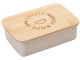 Ланчбокс Lunch с крышкой, бежевый (гравировка)