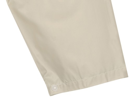 Длинный дождевик Lanai  из полиэстера со светоотражающей тесьмой, молочный с нанесением логотипа с нанесением логотипа