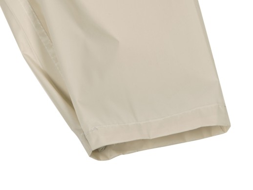 Длинный дождевик Lanai  из полиэстера со светоотражающей тесьмой, молочный с нанесением логотипа с нанесением логотипа