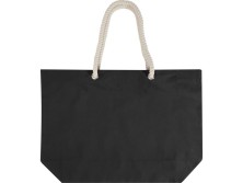 Florida пляжная эко-сумка из переработанного материала, сертифицированного по стандарту GRS, плотностью 270 г/м² 18L - сплошной черный / сплошной черный