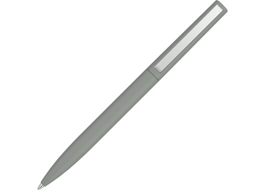 Шариковая ручка  Bright F Gum soft-touch, серый с нанесением логотипа с нанесением логотипа