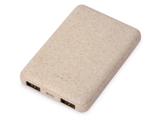 Портативное зарядное устройство Wheatty, 5000 mAh с нанесением логотипа с нанесением логотипа
