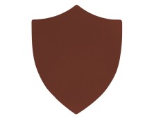 ПАТЧ ЩИТ soft-touch (коричневый ) 6,6 х 5,5 см