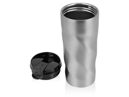 Термокружка Гедж 450мл, серебристый с нанесением логотипа с нанесением логотипа