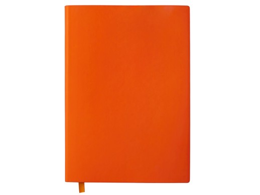 Блокнот C1 софт-тач, гибкая обложка, 128 листов, оранжевый