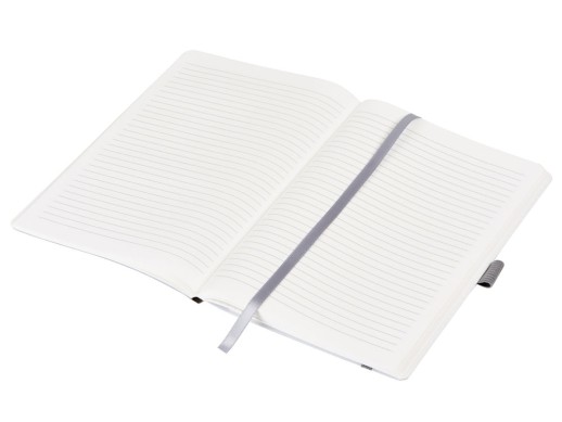 Блокнот из моющегося крафта и каменной бумаги А5 Fleekstone, гибкая обложка, серый (Р) с нанесением логотипа с нанесением логотипа