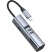 USB-хаб 7 в 1 USB-C - USB-A3.0 + 2хUSB-C + USB-C PD100Вт + HDMI + SD + microSD, серый, Deppa с логотипом с логотипом