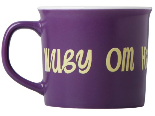 Матовая кружка Nancy 360 мл цветная снаружи, белая внутри, фиолетовый с УФ-печатью DTF с нанесением логотипа с нанесением логотипа