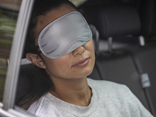 Маска для глаз Traveler (Путешественник)- Серый с нанесением логотипа с нанесением логотипа