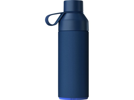 Бутылка для воды Ocean Bottle объемом 500 мл с вакуумной изоляцией, синий с нанесением логотипа с нанесением логотипа
