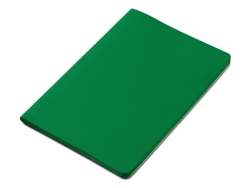 Блокнот Audrey А5 на сшивке в гибкой обложке софт-тач, зеленый с нанесением логотипа с нанесением логотипа