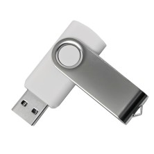 USB flash-карта DOT (8Гб), белый, 5,8х2х1,1см,пластик металл , 19328_8Gb/01