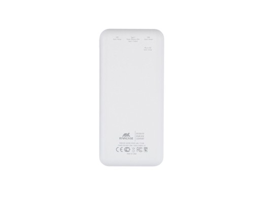 RIVACASE VA2580 (20 000mAh), QC/PD 20W внешний аккумулятор с дисплеем, белый /24