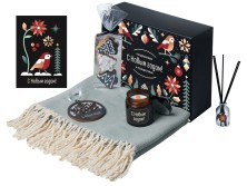 Подарочный набор с пледом, свечой и диффузором