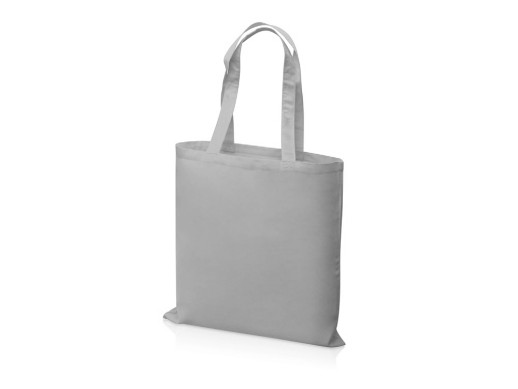 Сумка для шопинга Carryme 140 хлопковая, 140 г/м2, серый (P) с нанесением логотипа с нанесением логотипа
